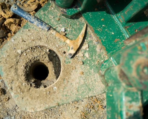 Boring Holes To Perform Soil Testing