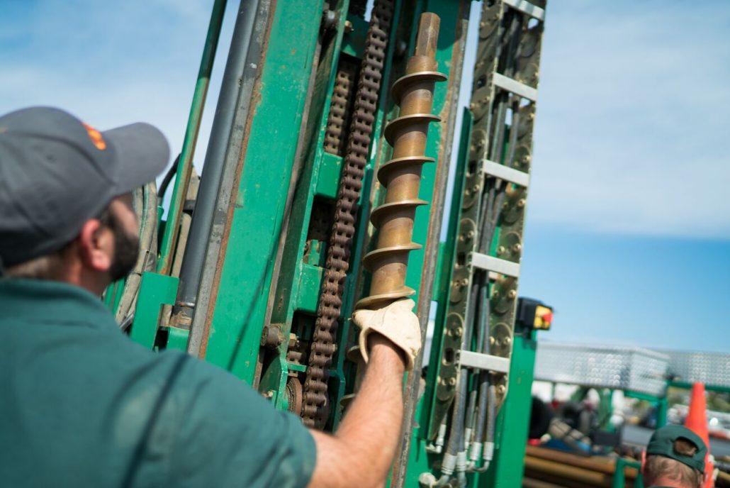 GES is an environmental and geotechnical drilling company in Virginia, seen here working the drill rig