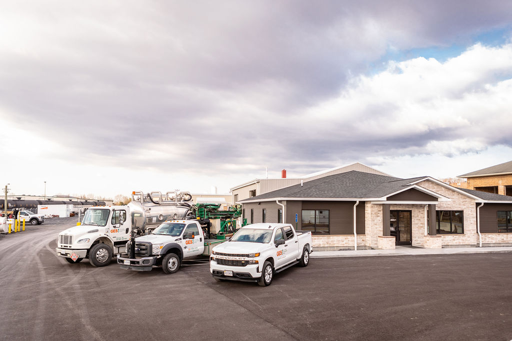 GES trucks including geotechnical drilling machinery